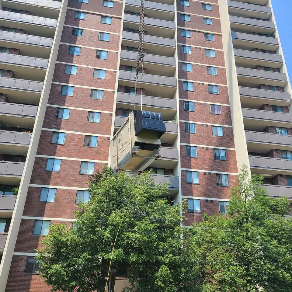 Orser Technical Services crane lift installation